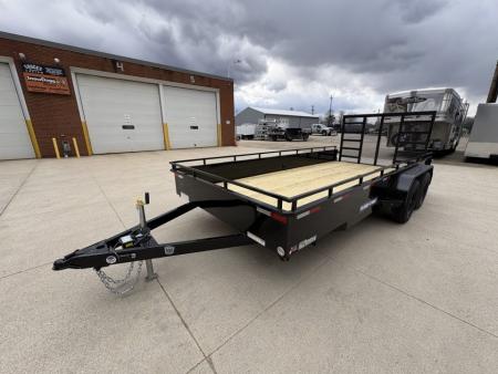 New 2026 Sure-Trac 7X16 TANDEM STEEL HIGH SIDE Utility Trailer