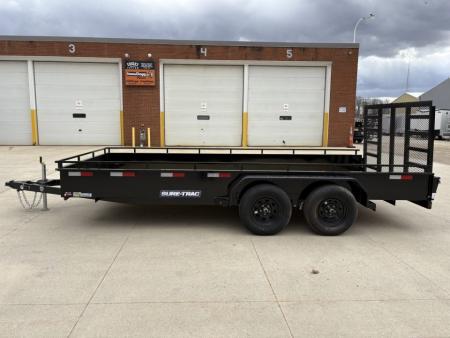 New 2026 Sure-Trac 7X16 TANDEM STEEL HIGH SIDE Utility Trailer