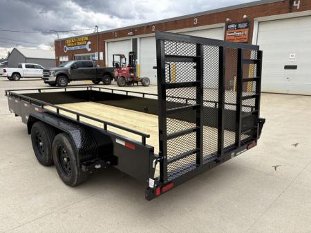 New 2026 Sure-Trac 7X16 TANDEM STEEL HIGH SIDE Utility Trailer