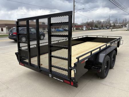New 2026 Sure-Trac 7X16 TANDEM STEEL HIGH SIDE Utility Trailer