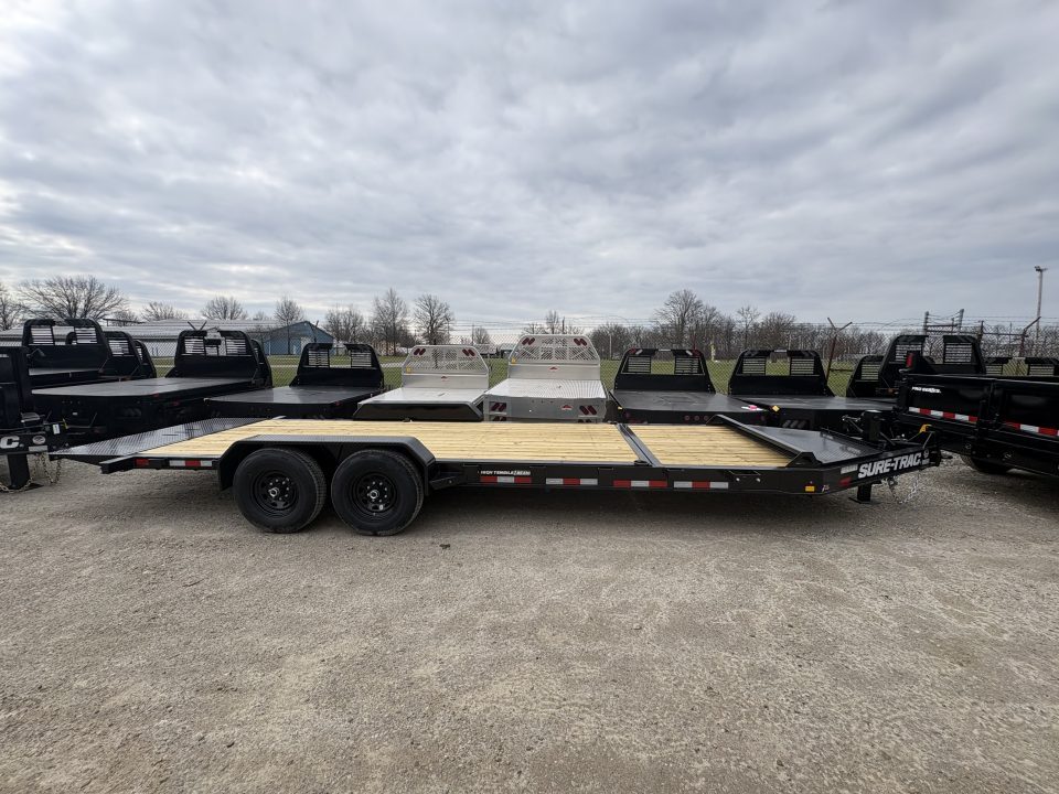 New 2026 Sure-Trac 7 x 18+4 Pro Series Beam Tilt Equipment 15.4K Tilt Trailer