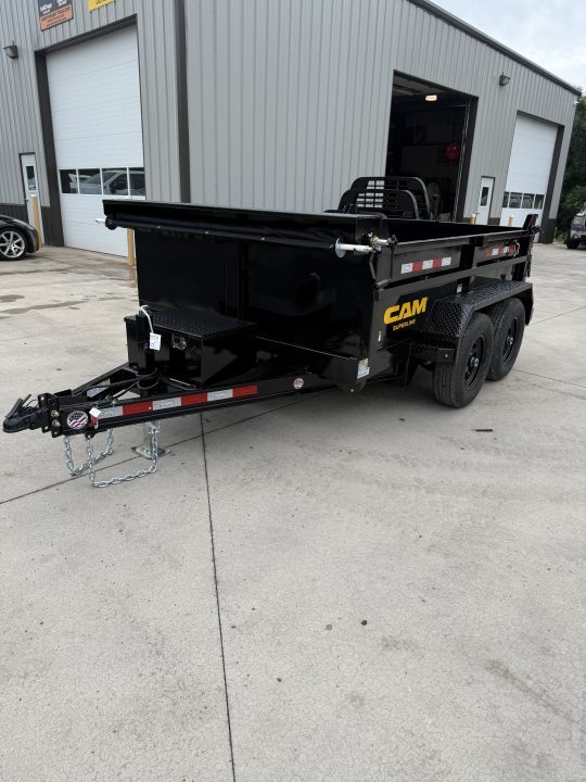 New 2026 CAM 6X10 - 10K Dump Trailer w/ Ramps - Tarp Kit - Black
