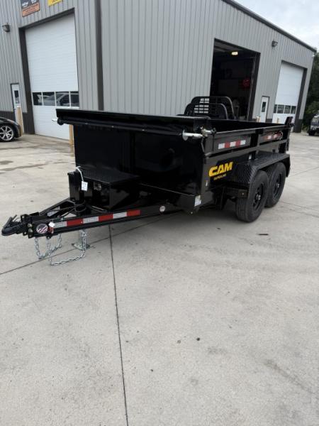 New 2026 CAM 6X10 - 10K Dump Trailer w/ Ramps - Tarp Kit - Black
