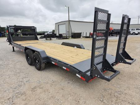 New 2027 Lamar 83X24 TANDEM 14K GOOSENECK EQUIPMENT HAULER W/2' STEEL DOVE & WIDE STANDUP RAMPS
