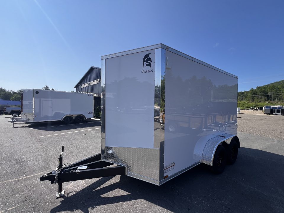 New 2026 Spartan 7X12 +2ft V-nose/ HD Spec 12" OC Construction/ 7' interior height / .080 Polycore Exterior/ Ext. Tongue - 7000GVW