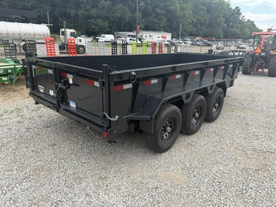 New Hillcrest Dump 7x16 21,000 GVWR 2' BP W/ Hyd Jack &HD Tube Ramps