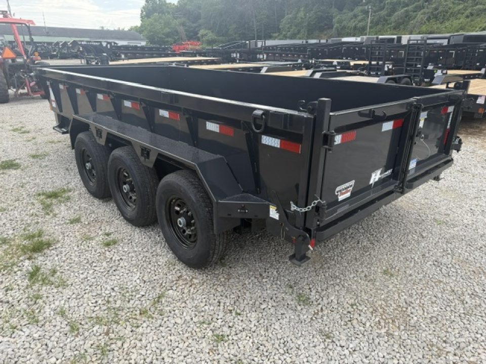 New Hillcrest Dump 7x16 21,000 GVWR 2' BP W/ Hyd Jack &HD Tube Ramps