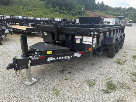 New Hillcrest Dump 7x16 21,000 GVWR 2' BP W/ Hyd Jack &HD Tube Ramps