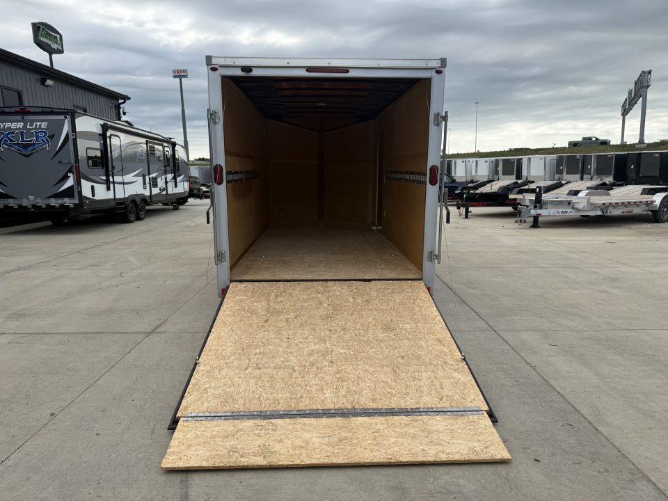 Used 2021 Interstate 7x16 + 2.5’V Nose 7' TALL SUPERIOR QUALITY Rear Ramp Enclosed Cargo Trailer