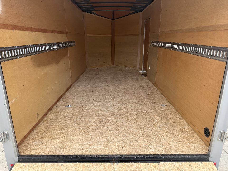Used 2021 Interstate 7x16 + 2.5’V Nose 7' TALL SUPERIOR QUALITY Rear Ramp Enclosed Cargo Trailer