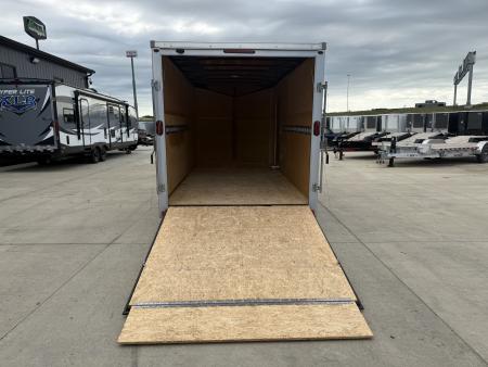 Used 2021 Interstate 7x16 + 2.5’V Nose 7' TALL SUPERIOR QUALITY Rear Ramp Enclosed Cargo Trailer