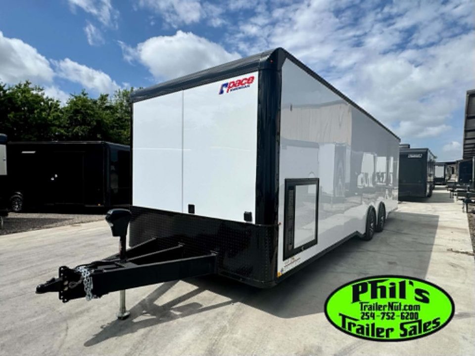 New Pace American 8.5X28 Car / Racing Trailer ENCLOSED CAR HAULER UPGRADED .080 EXTERIOR & REAR WING