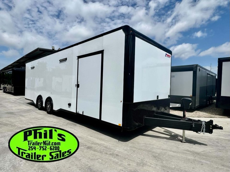 New Pace American 8.5X28 Car / Racing Trailer ENCLOSED CAR HAULER UPGRADED .080 EXTERIOR & REAR WING