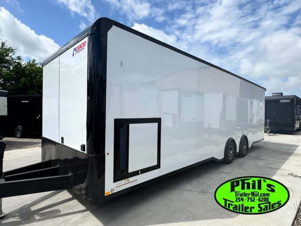 New Pace American 8.5X28 Car / Racing Trailer ENCLOSED CAR HAULER UPGRADED .080 EXTERIOR & REAR WING