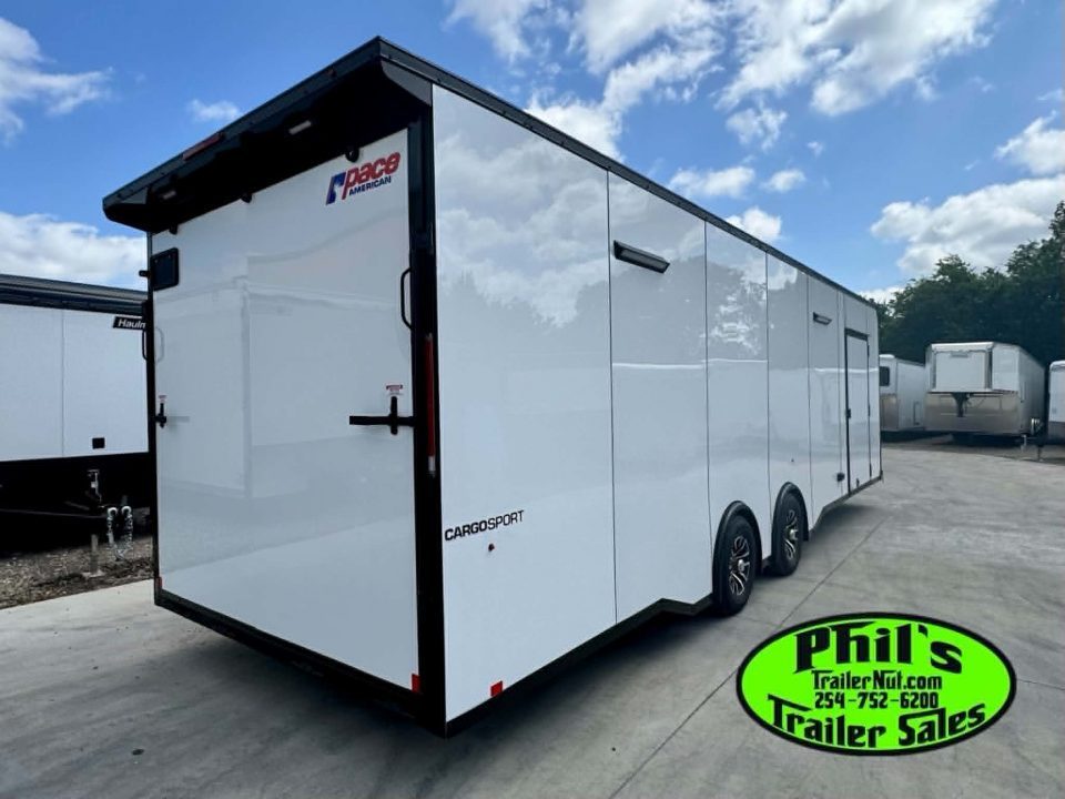 New Pace American 8.5X28 Car / Racing Trailer ENCLOSED CAR HAULER UPGRADED .080 EXTERIOR & REAR WING