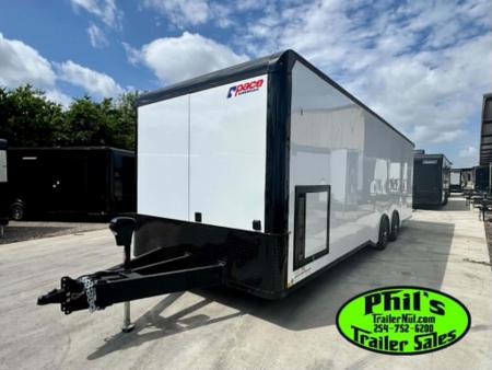 New Pace American 8.5X28 Car / Racing Trailer ENCLOSED CAR HAULER UPGRADED .080 EXTERIOR & REAR WING