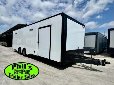 New Pace American 8.5X28 Car / Racing Trailer ENCLOSED CAR HAULER UPGRADED .080 EXTERIOR & REAR WING
