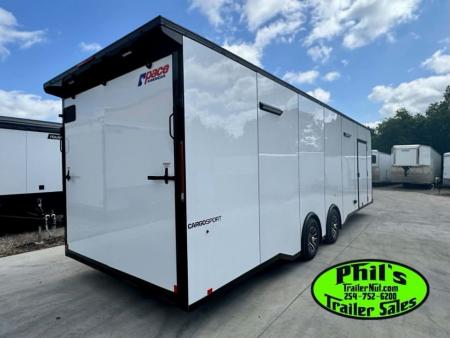 New Pace American 8.5X28 Car / Racing Trailer ENCLOSED CAR HAULER UPGRADED .080 EXTERIOR & REAR WING
