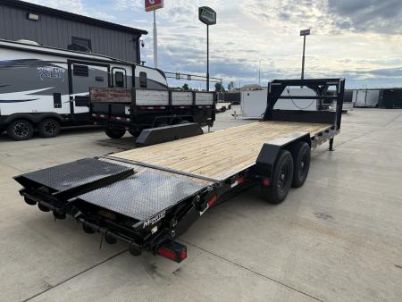 Used USED 2023 PJ GOOSENECK 24 ft flatbed HEAVY DUTY 14K Trailer