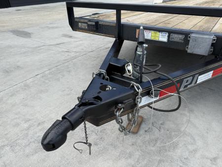 Used 2015 PJ 20’ flatbedTrailer 2-3500 lb axles=10K, dovetail, removable fenders, Rear Slide In Ramps
