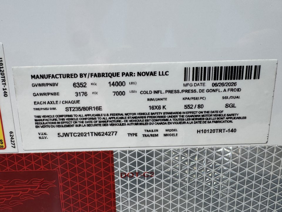 New 2026 H&H Trailers H10120TRT Cargo / Enclosed Trailer