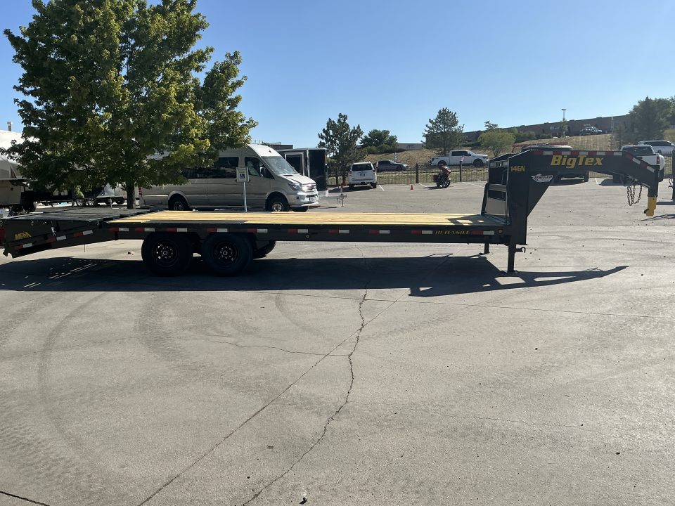 New 2027 Big Tex 25GN-25D5A-MRBK Flatbed Trailer