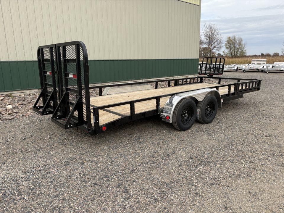 New 2027 20'x83" PJ Tandem Axle Utility Trailer - HD Gate