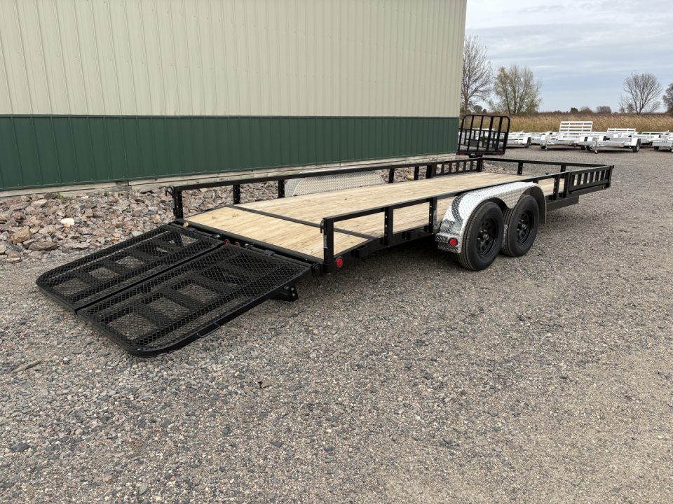 New 2027 20'x83" PJ Tandem Axle Utility Trailer - HD Gate