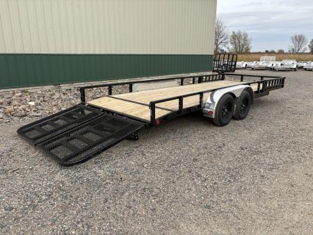 New 2027 20'x83" PJ Tandem Axle Utility Trailer - HD Gate