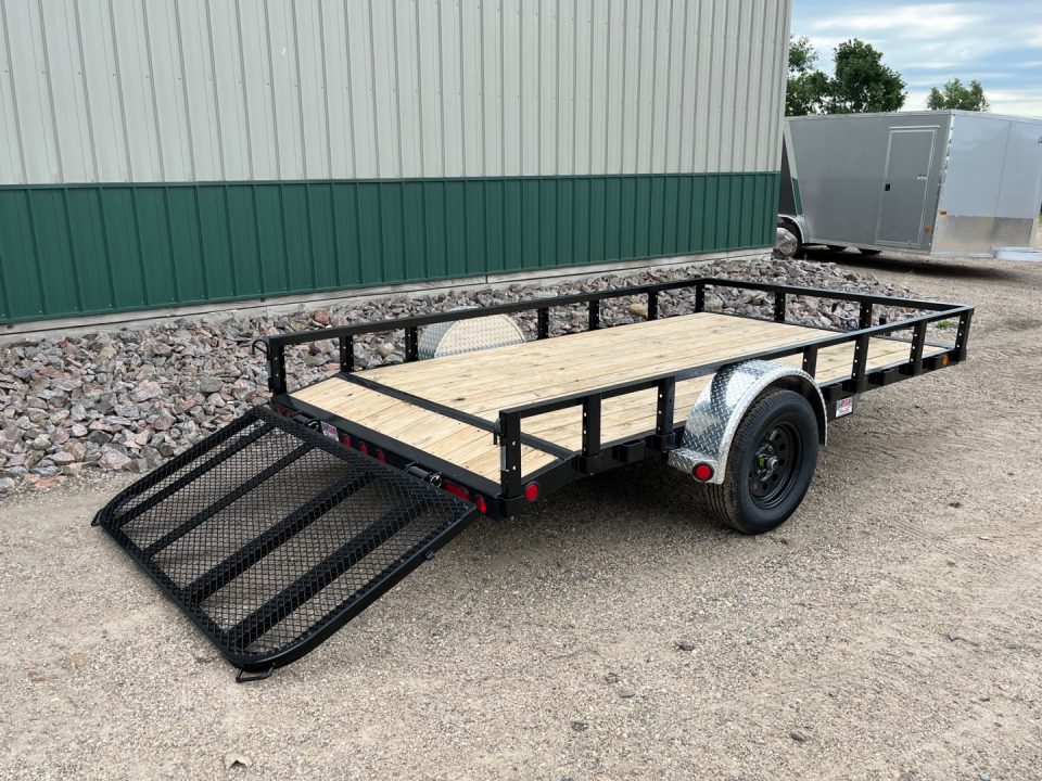 New 2027 12'x77" PJ Single Axle Channel Utility Trailer