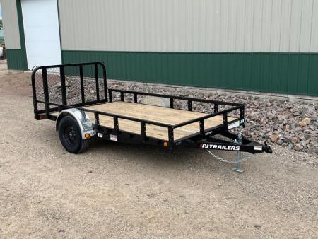 New 2027 12'x77  PJ Single Axle Channel Utility Trailer