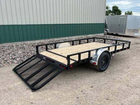 New 2027 12'x77" PJ Single Axle Channel Utility Trailer