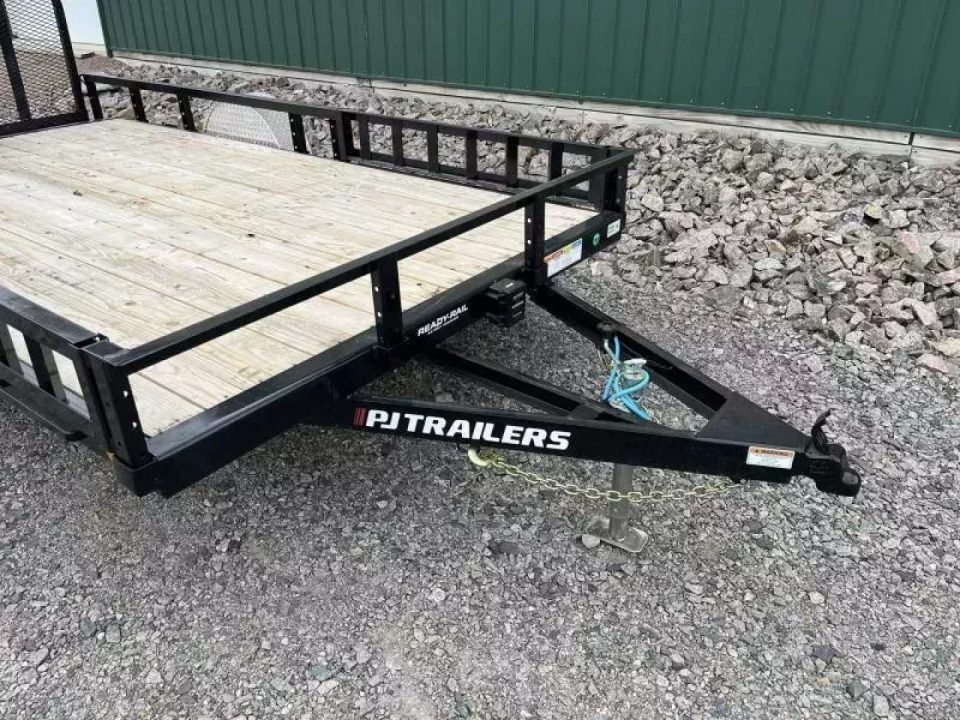 New 2027 14'x83" PJ Channel Utility Trailer - 5200lb Idler
