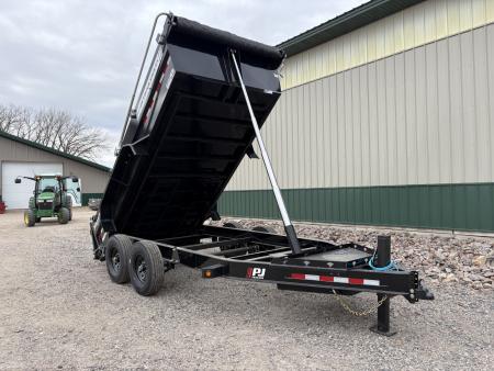 New 2027 14'x83" 14k PJ Telescopic Dump Trailer - Voyager Pkg