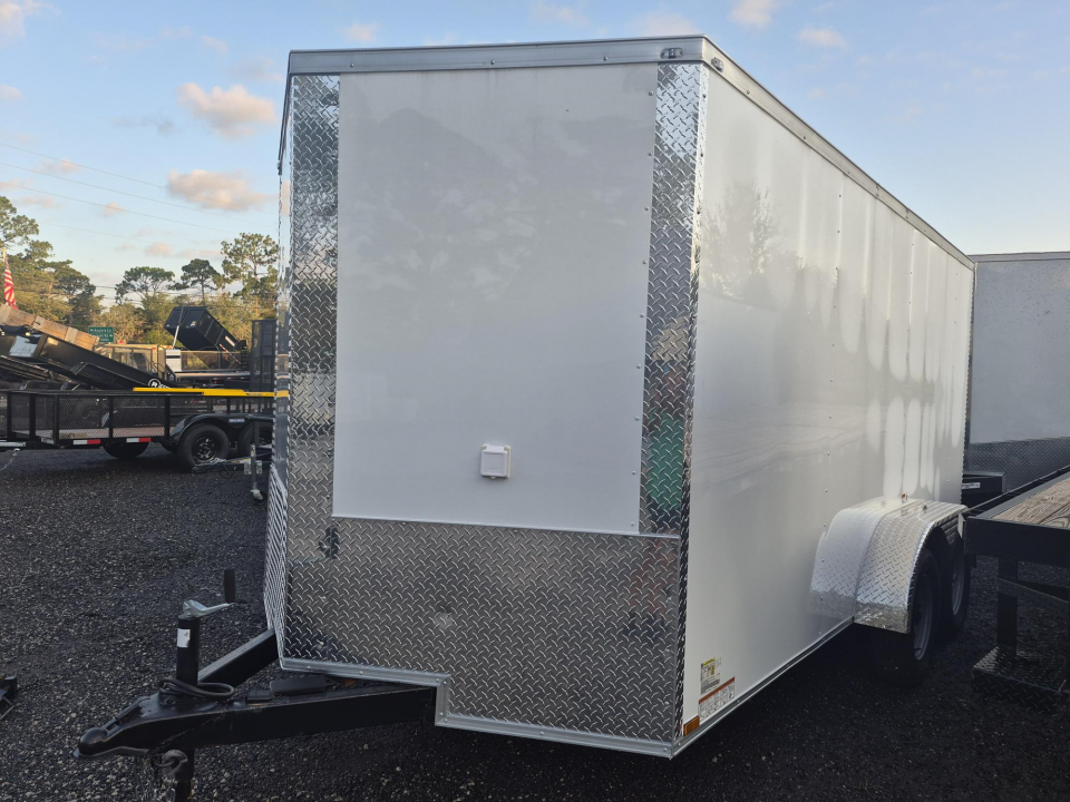 Consignment 7x14 Enclosed Cargo Trailer with A/C | 30 Amp Electrical, E-Track & Interior Lighting
