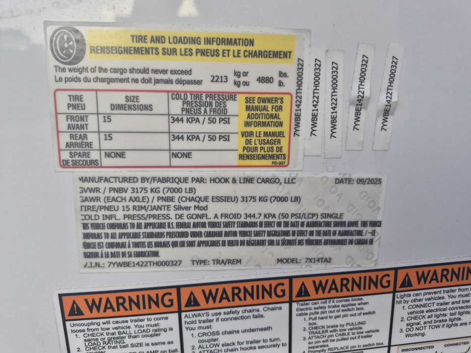 Consignment 7x14 Enclosed Cargo Trailer with A/C | 30 Amp Electrical, E-Track & Interior Lighting