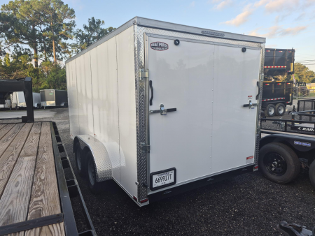 Consignment 7x14 Enclosed Cargo Trailer with A/C | 30 Amp Electrical, E-Track & Interior Lighting