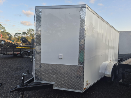 Consignment 7x14 Enclosed Cargo Trailer with A/C | 30 Amp Electrical, E-Track & Interior Lighting