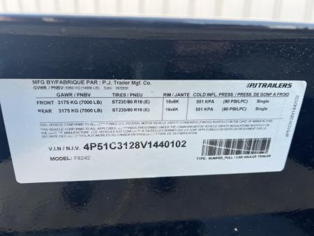 New 2027 PJ Trailers 24' F8 Deckover Equipment Trailer