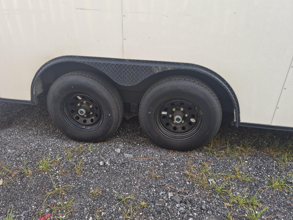 Consignment 8.5x20 Enclosed Cargo Trailer | White Blackout Package | 9,990 GVWR