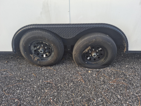 Consignment 8.5x20 Enclosed Cargo Trailer | White Blackout Package | 9,990 GVWR