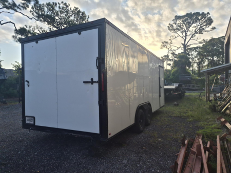 Consignment 8.5x20 Enclosed Cargo Trailer | White Blackout Package | 9,990 GVWR