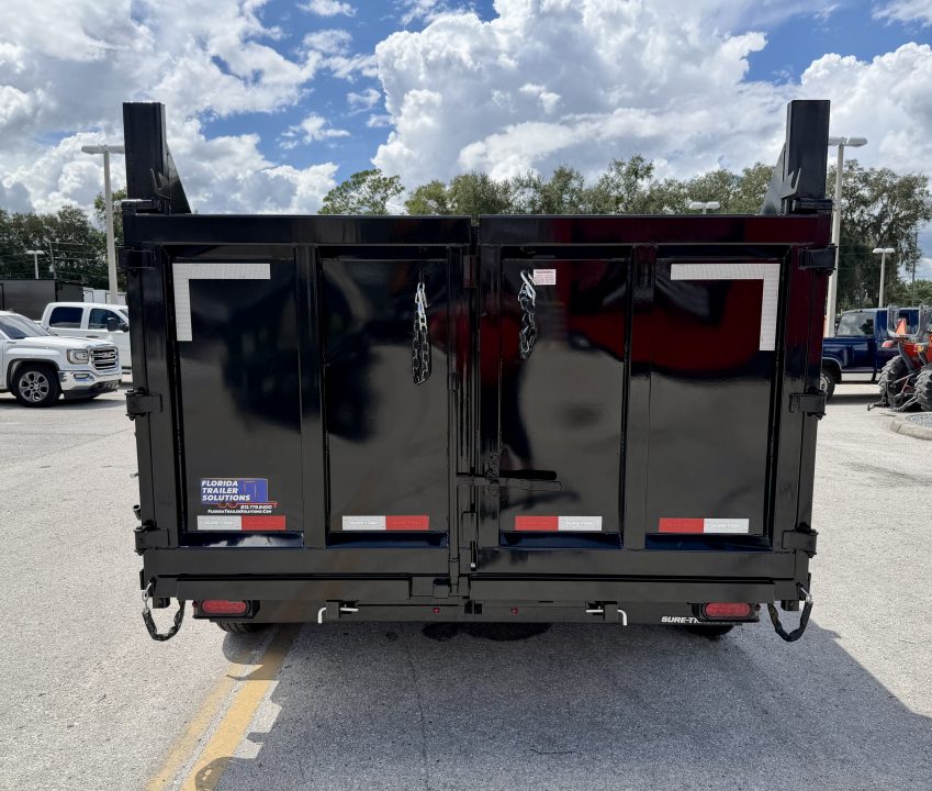 New 2026 Sure-Trac 7x14 HD Low Profile 4ft Side Telescopic Dump 14K Dump Trailer