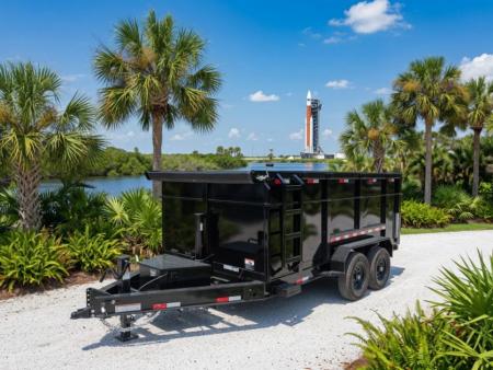 New 7x14 Dump Trailer | 14K GVWR | 4' Steel Sides | Heavy-Duty Dump Trailer
