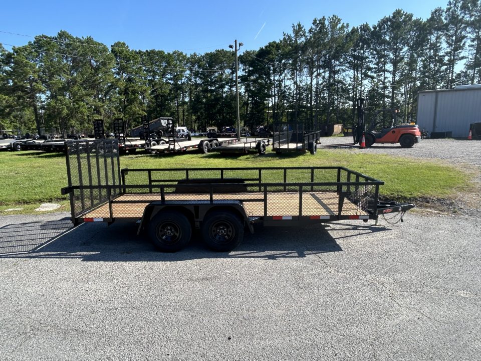 New 2026 Down 2 Earth 82X16 Utility Trailer, with 24" Expanded Metal High Sides