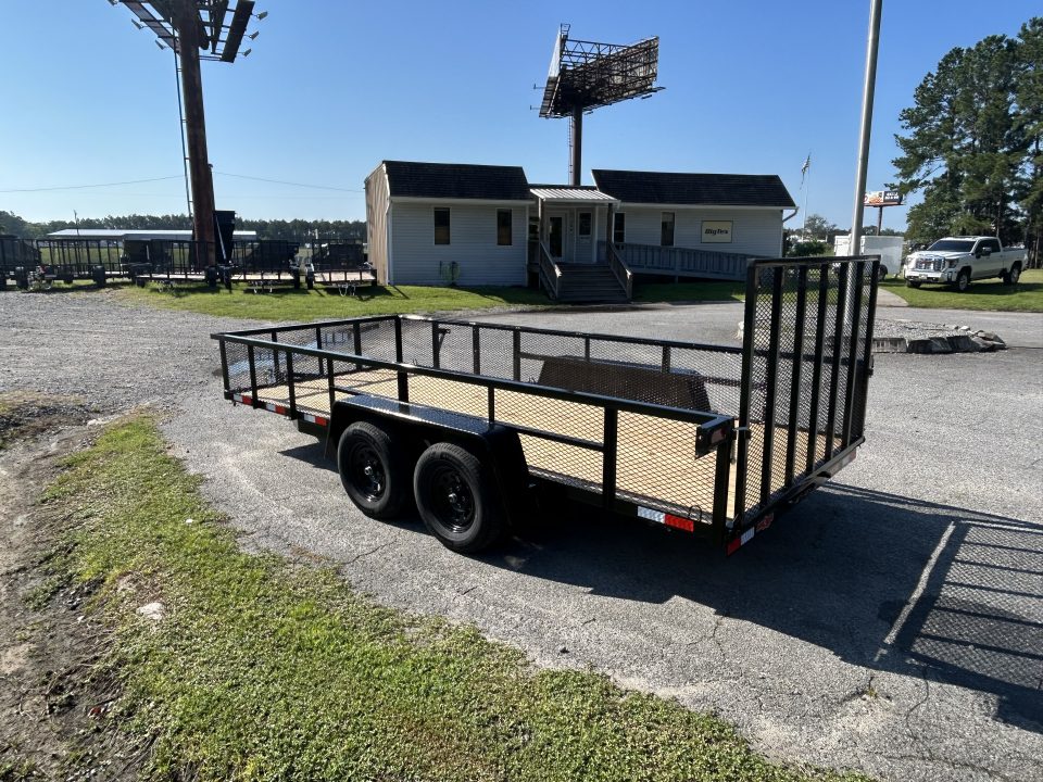 New 2026 Down 2 Earth 82X16 Utility Trailer, with 24" Expanded Metal High Sides