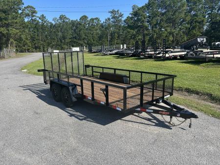 New 2026 Down 2 Earth 82X16 Utility Trailer, with 24  Expanded Metal High Sides