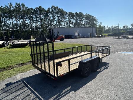 New 2026 Down 2 Earth 82X16 Utility Trailer, with 24" Expanded Metal High Sides