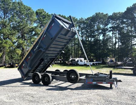 New 2026 Diamond C LPT208 7x16 Dump Trailer, with 8K Axles, 32" Sides, 7ga Floor, Swing Tarp, Hyd Jack ,..
