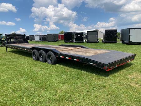 Used 2022 Load Trail 102x40 TRIPLE 21K GN W/ DRIVE OVER FENDERS, 2' DOVE & SLIDE IN RAMPS Car Hauler
